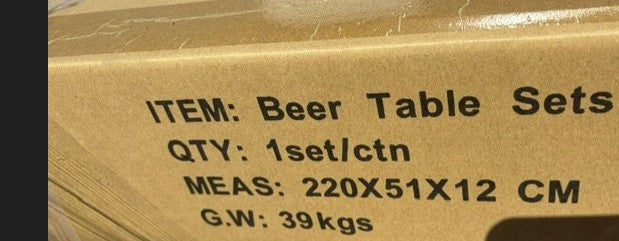 Garden beer 220cm x 51 cm set with benches