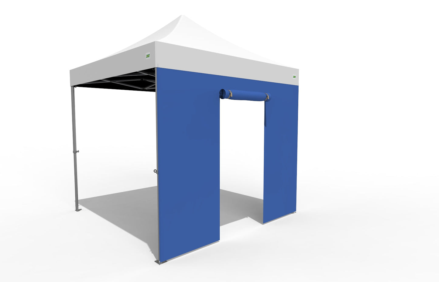 Vegg Blå med "DØR" 2 m