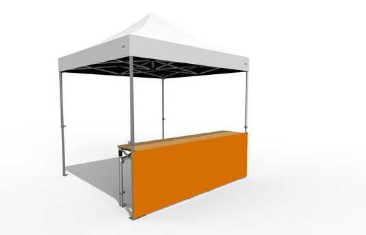 TELT  HALV VEGG QUICKUP ORANGE  4M