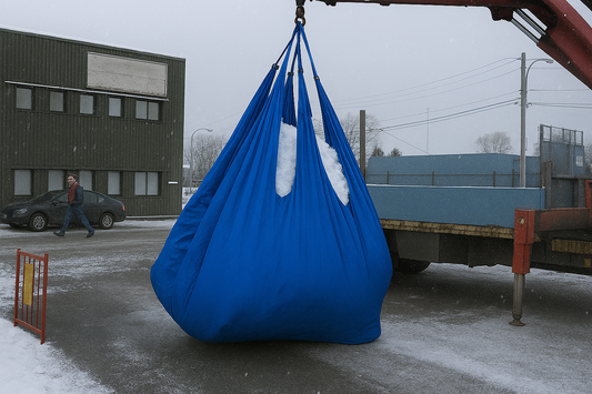 Snøseil - "Antiskli" overflate 5,8 X 5,8m - BLÅ