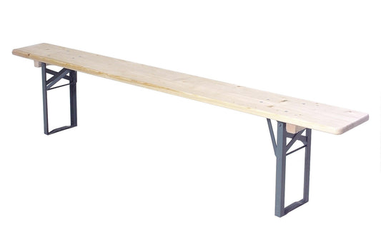 Benk 220x27cm, Svart understell