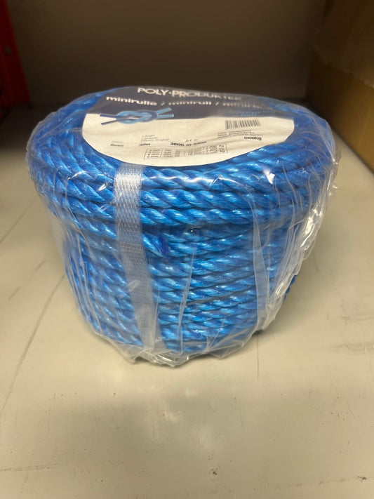 Tau 6mm Blå, 30 M, Polyprop.