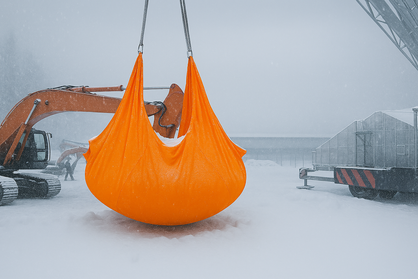 Snøseil Anti-skli overflate 5,8x5,8m