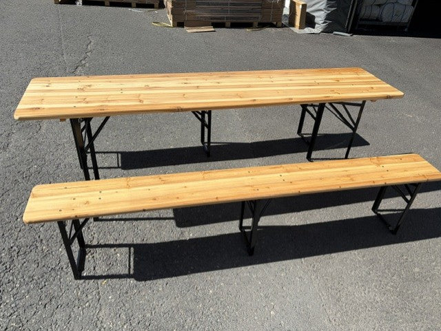 Garden beer 220cm x 51 cm set with benches