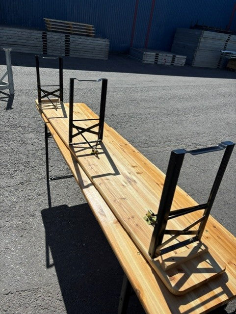 Garden beer 220cm x 51 cm set with benches