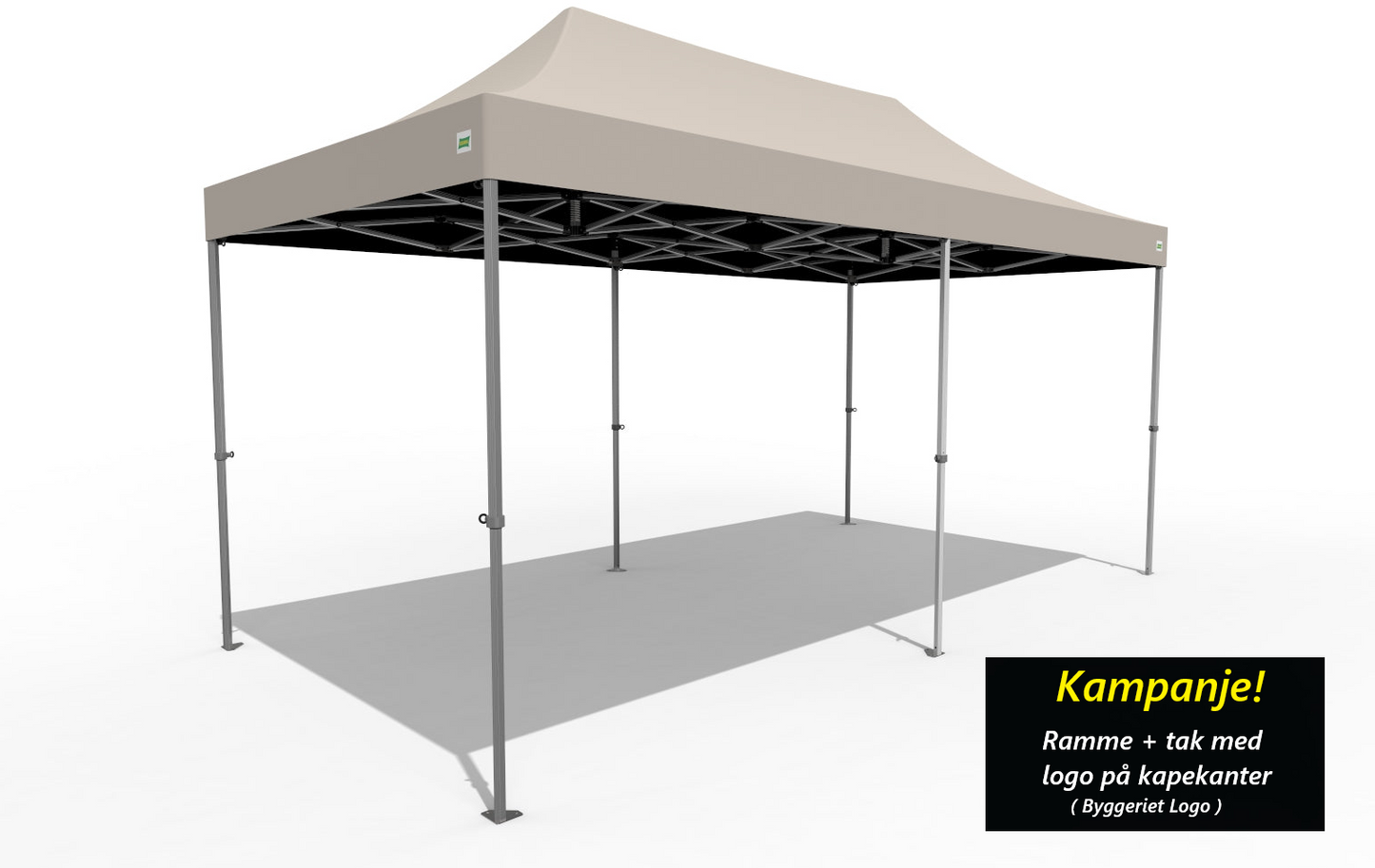 Pop-up telt 3x6m, 40mm kampanje